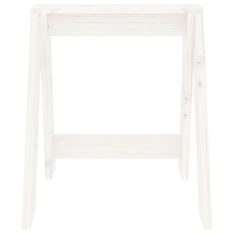 Set de 2 tabourets assise 40 x 40 x 45 cm en bois massif de pin blanc DEC026403