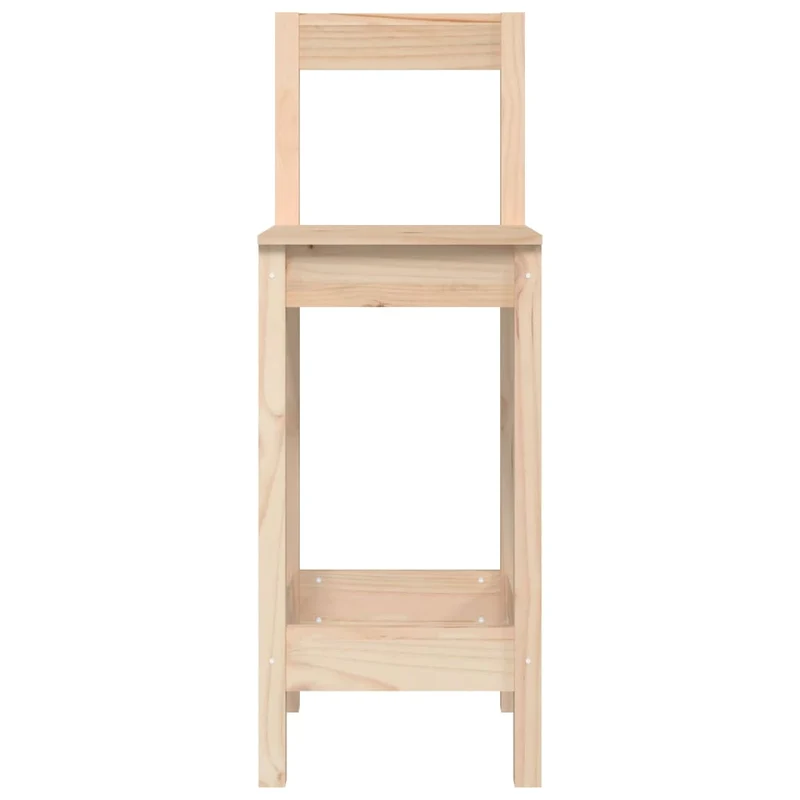 Lot de 2 tabourets de bar avec dossier design rustique 40 x 41,5 x 112 cm n bois de pin DEC025181
