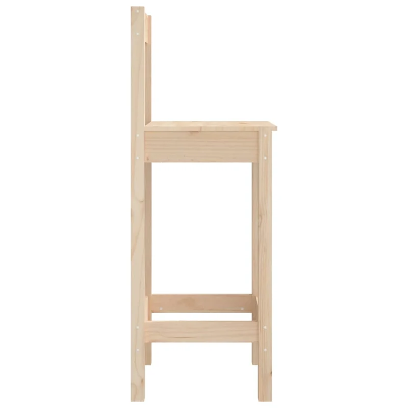 Lot de 2 tabourets de bar avec dossier design rustique 40 x 41,5 x 112 cm n bois de pin DEC025181