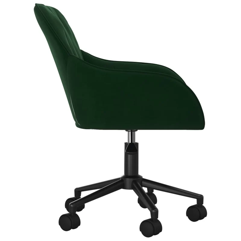 Lot de 2 chaises de salle à manger siège pivotant hauteur réglable en velours vert DEC025318