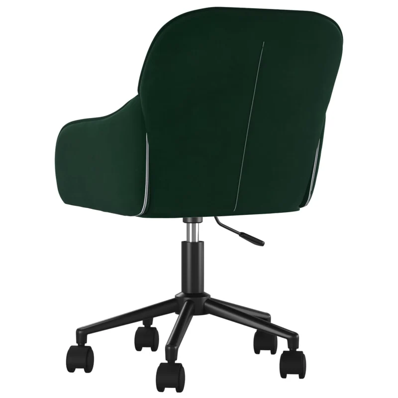 Lot de 2 chaises de salle à manger siège pivotant hauteur réglable en velours vert DEC025318