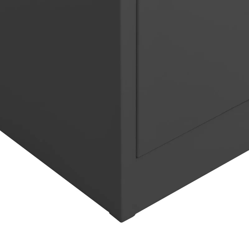 Meuble de bureau armoire de rangement avec 4 étagères 90 x 40 x 180 cm en acier anthracite DEC024486