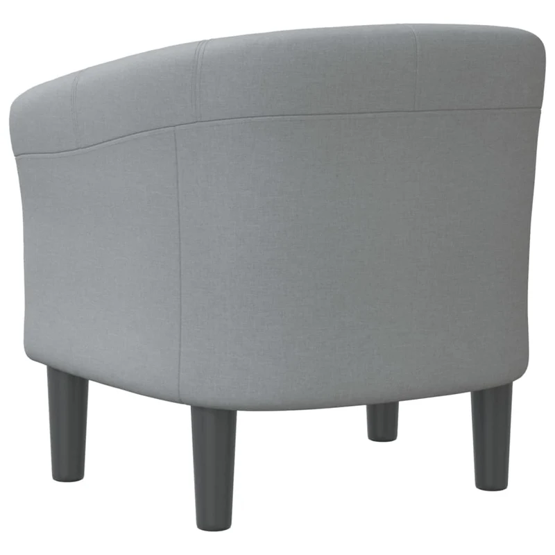 Fauteuil lounge assise confortable design moderne en tissu gris clair DEC026443
