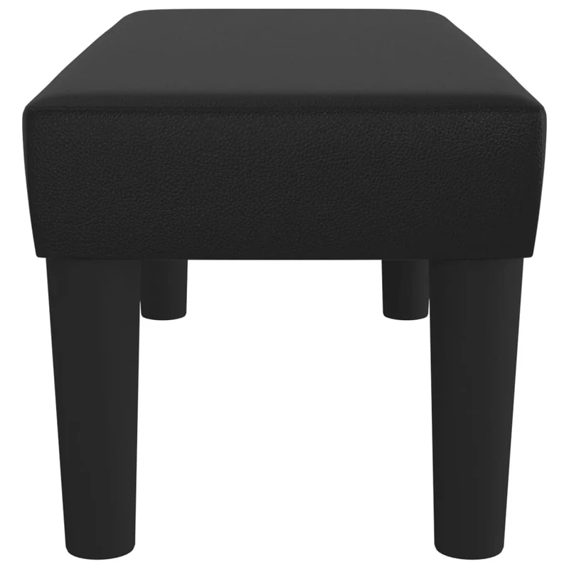 Banc de bout de lit design classique 70 x 30 x 30 cm en PVC noir DEC024680