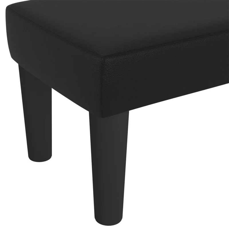 Banc de bout de lit design classique 70 x 30 x 30 cm en PVC noir DEC024680