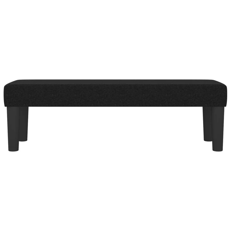 Banc de bout de lit design classique 100 x 30 x 30 cm en tissu noir et MDF DEC024678