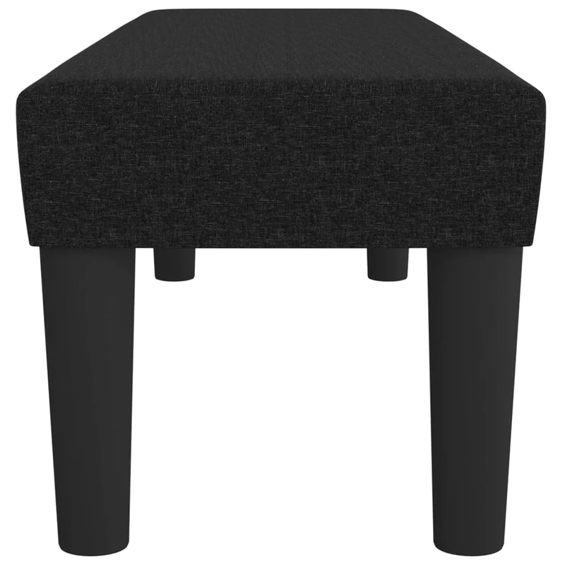 Banc de bout de lit design classique 100 x 30 x 30 cm en tissu noir et MDF DEC024678