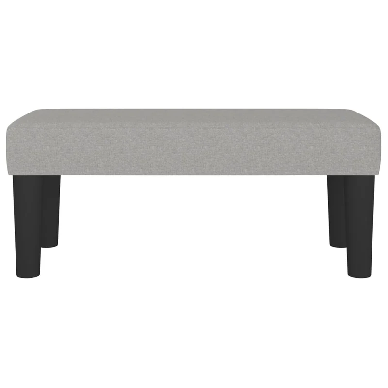 Banc de bout de lit design classique 70 x 30 x 30 cm en tissu gris DEC024672