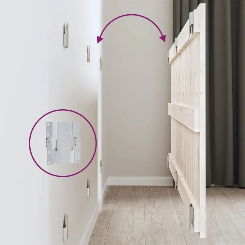 Tête de lit accessoire couchage chambre à coucher meuble murale 166 x 3 x 60 cm bois massif blanc TDL0202708