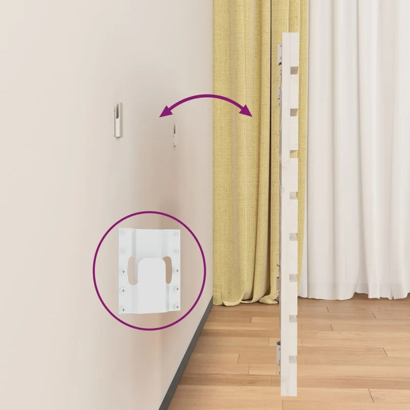 Tête de lit accessoire couchage chambre à coucher meuble murale 166 x 3 x 63 cm bois massif blanc TDL0202707