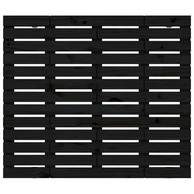 Tête de lit accessoire couchage chambre à coucher meuble murale style palette 126 x 3 x 91,5 cm bois massif noir TDL0202546
