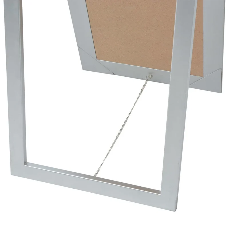 Miroir sur pied Style baroque 160 x 40 cm Argenté DEC022664