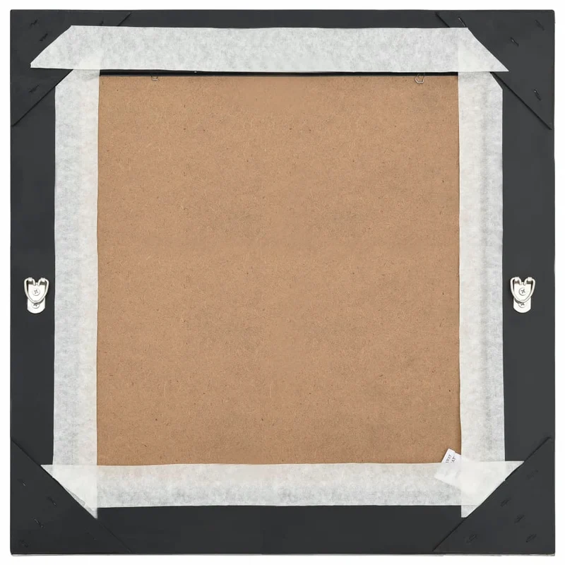 Miroir mural carré style baroque 50x50 cm Noir DEC022857