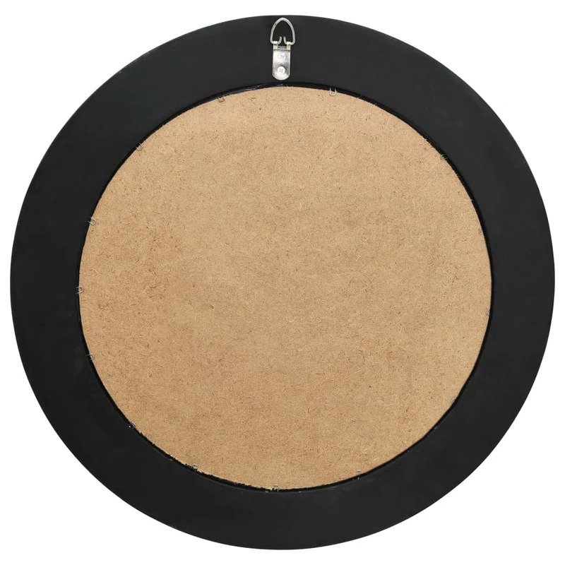 Miroir mural rond style baroque 50 cm Noir DEC022889
