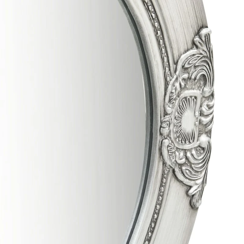 Miroir mural rond style baroque 50 cm Argenté DEC022888