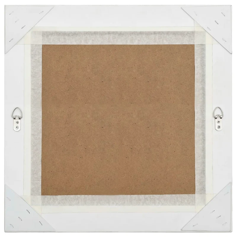 Miroir mural carré style baroque 50x50 cm Blanc DEC022854