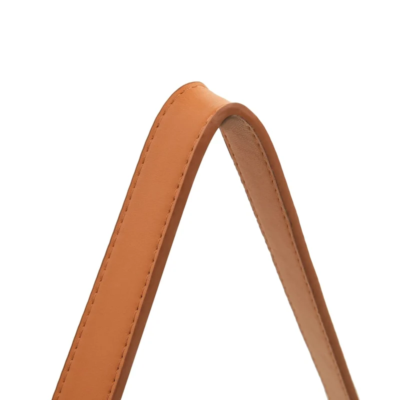 Miroir mural avec sangle 40 cm en bois argenté et marron DEC022904
