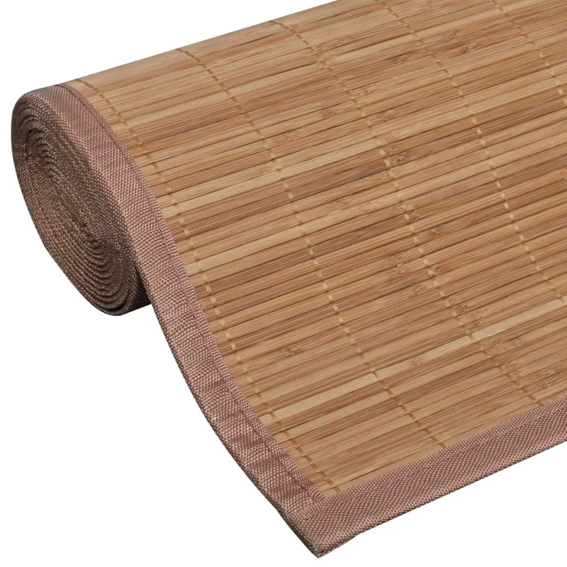 Tapis rectangulaire Marron Bambou 120 x 180 cm DEC023833