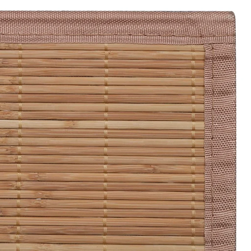 Tapis rectangulaire Marron Bambou 120 x 180 cm DEC023833