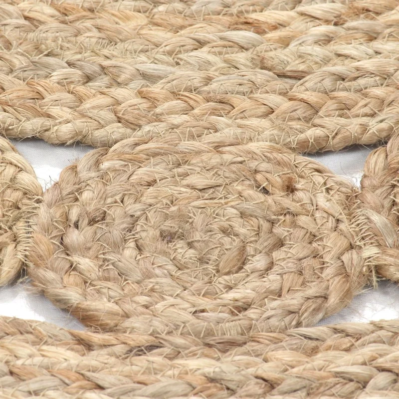 Tapis Jute design tressé 90 cm rond DEC023929