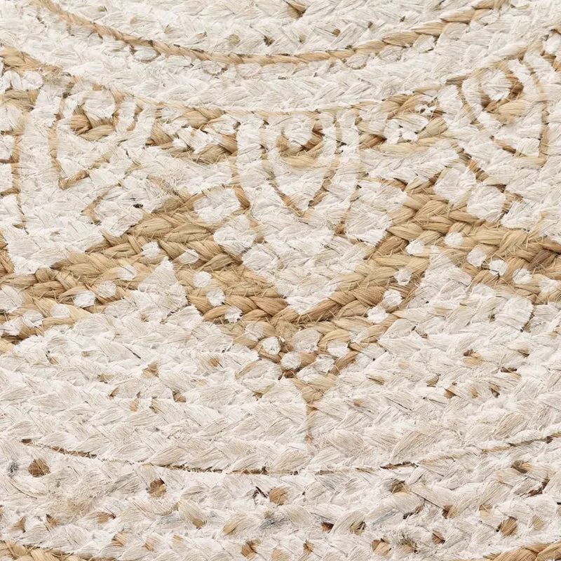 Tapis Jute tressé imprimé 150 cm rond DEC023928