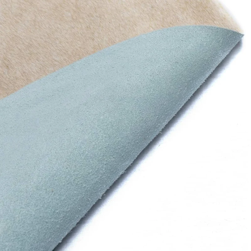 Tapis en peau de vache véritable 150 x 170 cm Beige DEC024018