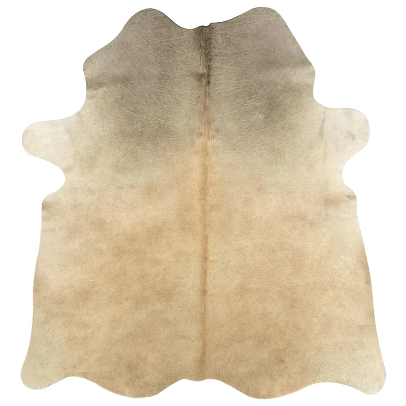 Tapis en peau de vache véritable 150 x 170 cm Beige DEC024018