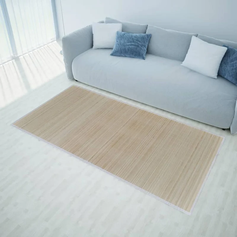 Tapis en bambou naturel à latte Rectangulaire 120 x 180 cm DEC023828
