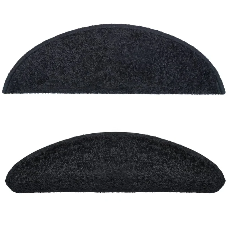 Tapis d'escalier 15 pièces Noir 56 x 20 cm DEC023561