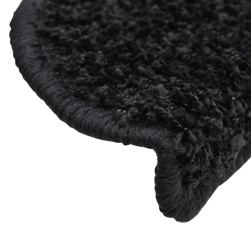 Tapis d'escalier 15 pièces Noir 56 x 20 cm DEC023561