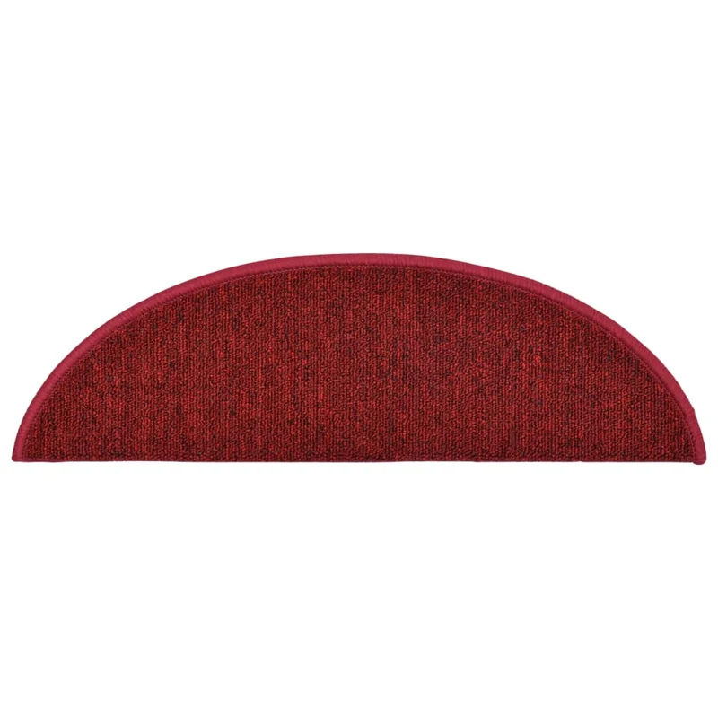 Tapis d'escalier 15 pièces Rouge bordeaux 56 x 17 x 3 cm DEC023549