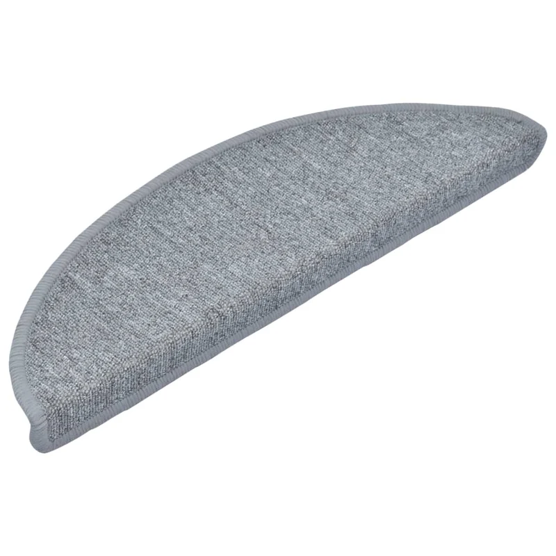 Tapis d'escalier 15 pièces Gris clair 56x17x3 cm DEC023547