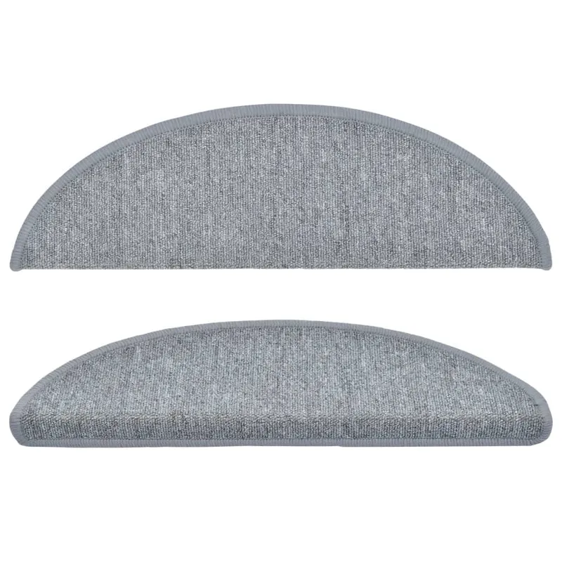 Tapis d'escalier 15 pièces Gris clair 56x17x3 cm DEC023547