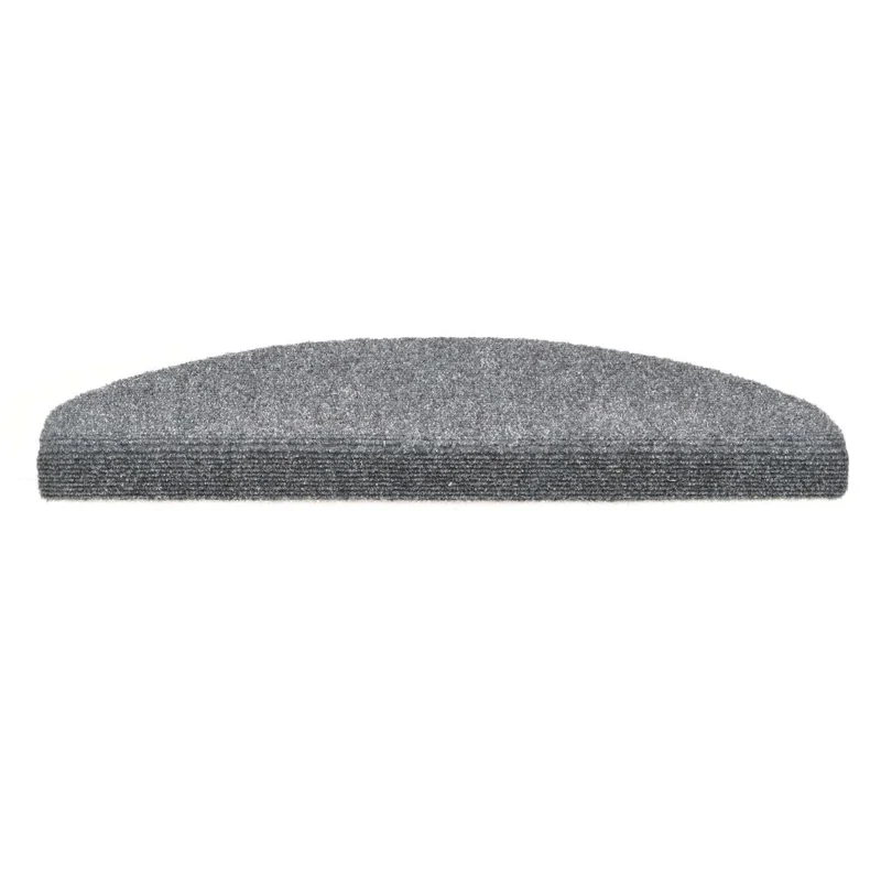 Tapis d'escalier auto-adhésif 15 pièces 65 x 21 x 4 cm Gris clair DEC023313