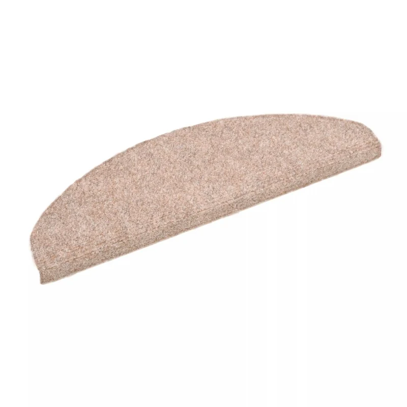Tapis d'escalier auto-adhésif Poinçon aiguilleté 15 pièces Marron DEC023310