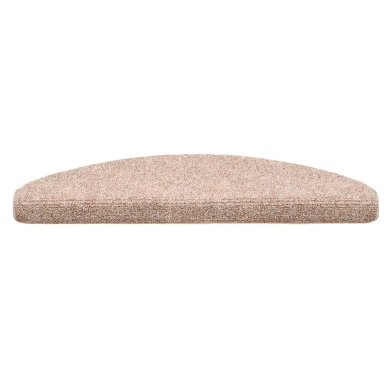 Tapis d'escalier auto-adhésif Poinçon aiguilleté 15 pièces Marron DEC023310