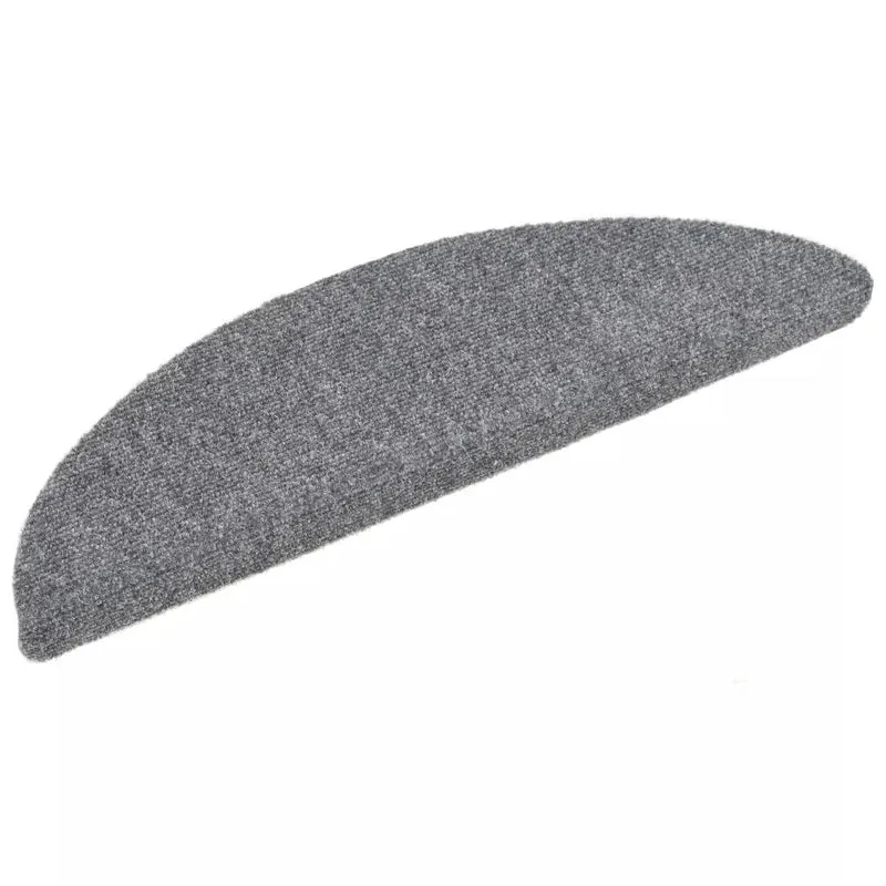 Tapis d'escalier auto-adhésif 15 pièces 54 x 16 x 4 cm Gris clair DEC023307