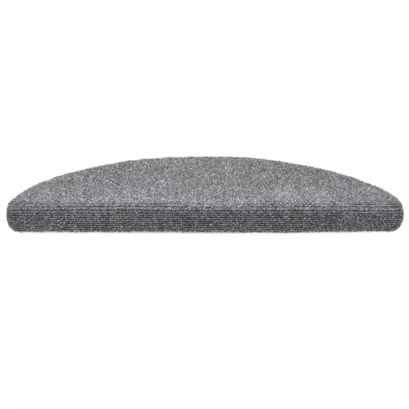 Tapis d'escalier auto-adhésif 15 pièces 54 x 16 x 4 cm Gris clair DEC023307