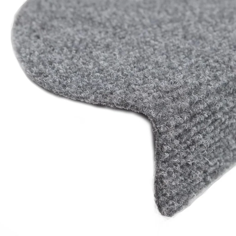Tapis d'escalier auto-adhésif 15 pièces 54 x 16 x 4 cm Gris clair DEC023307