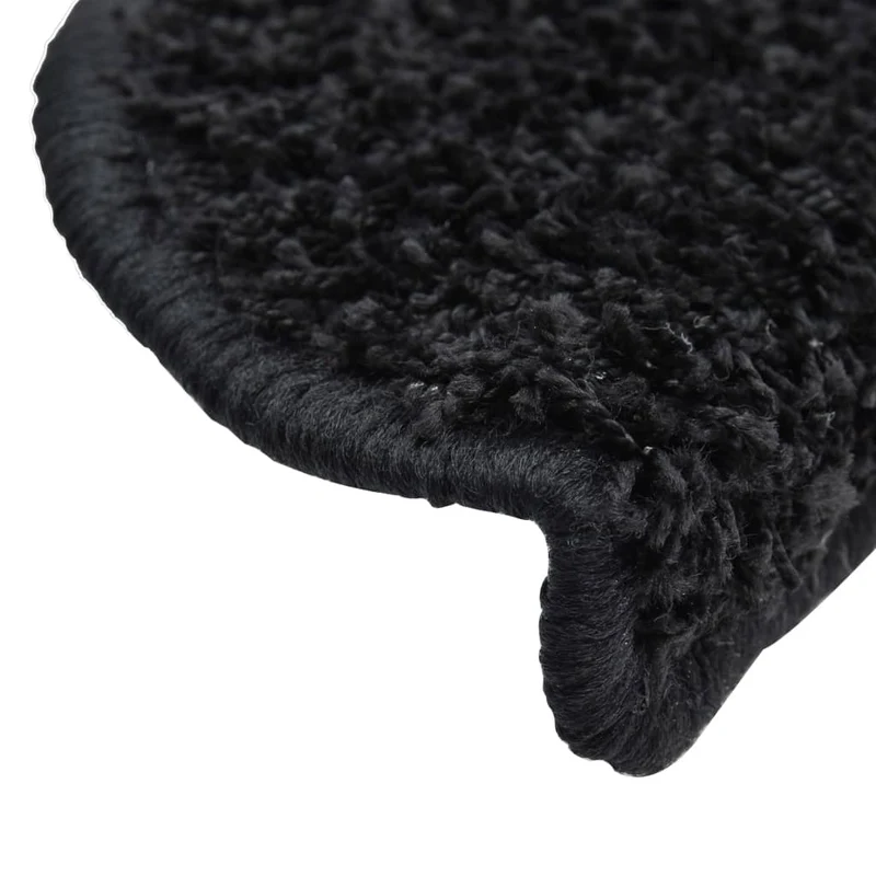15 tapis d'escalier noir avec bandes adhésives 65 x 25 cm DEC023569