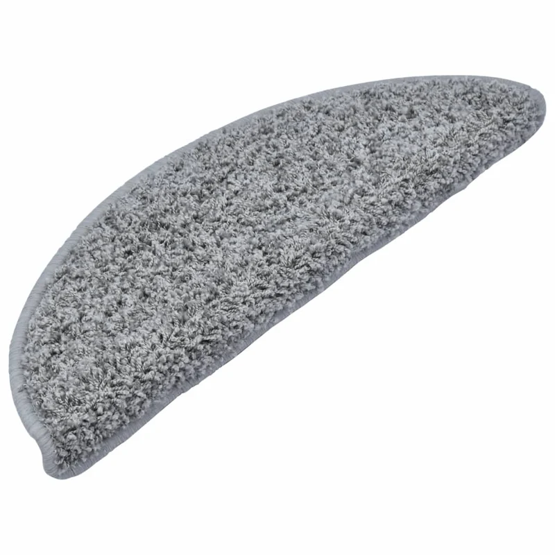 15 tapis d'escalier gris avec bandes adhésives 65 x 25 cm DEC023568