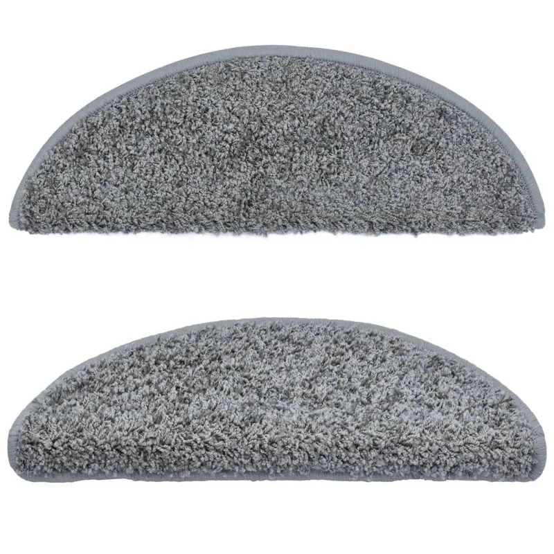 15 tapis d'escalier gris avec bandes adhésives 65 x 25 cm DEC023568
