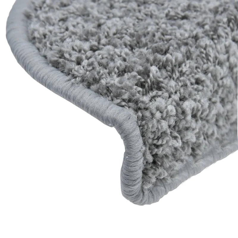 15 tapis d'escalier gris avec bandes adhésives 65 x 25 cm DEC023568