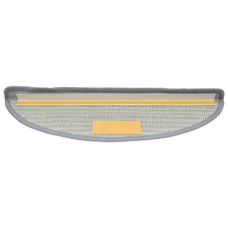 15 tapis d'escalier gris avec bandes adhésives 65 x 25 cm DEC023568
