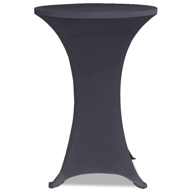 Housse de table extensible 80 cm 2 pcs Anthracite DEC022379