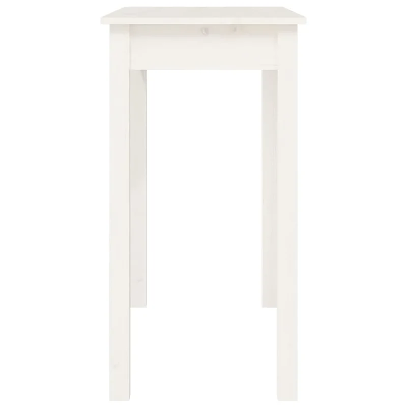 Table console meuble d'entrée 80 x 40 x 75 cm bois massif de pin blanc DEC031721
