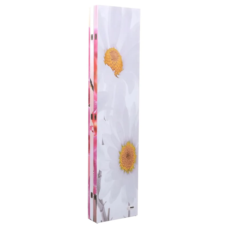 Paravent séparateur de pièce cloison pliable 200 x 170 cm motif fleur multicolore DEC031170