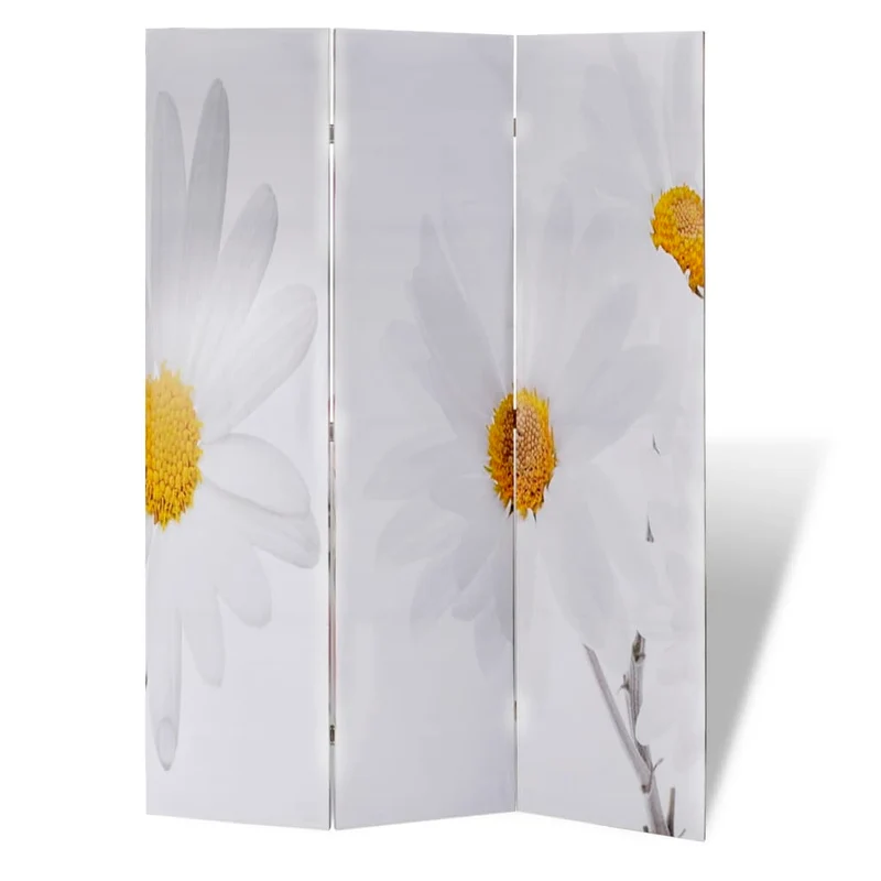 Paravent séparateur de pièce cloison pliable 120 x 170 cm motif fleur multicolore DEC031166