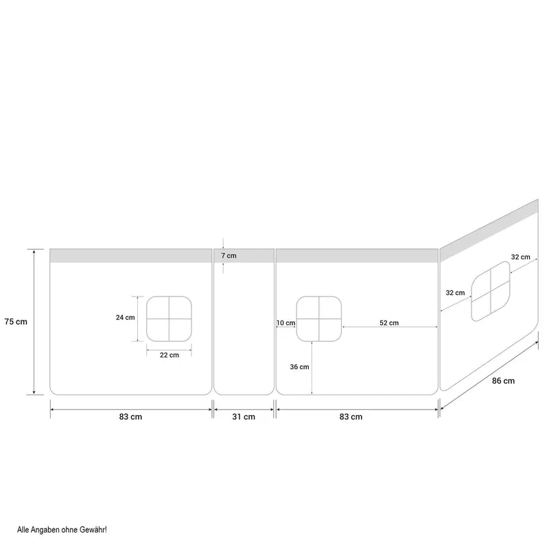 Toile rideau pour lit mezzanine ou surélevé en coton rose foncé APE06053