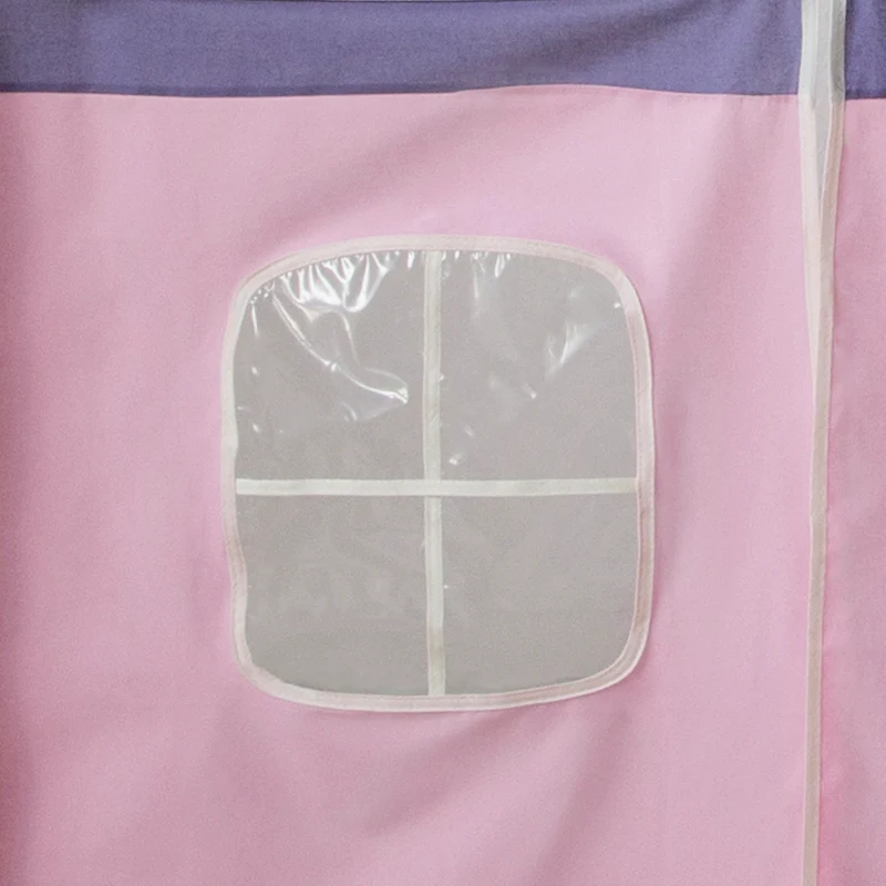 Toile rideau pour lit mezzanine ou surélevé en coton rose clair APE06055